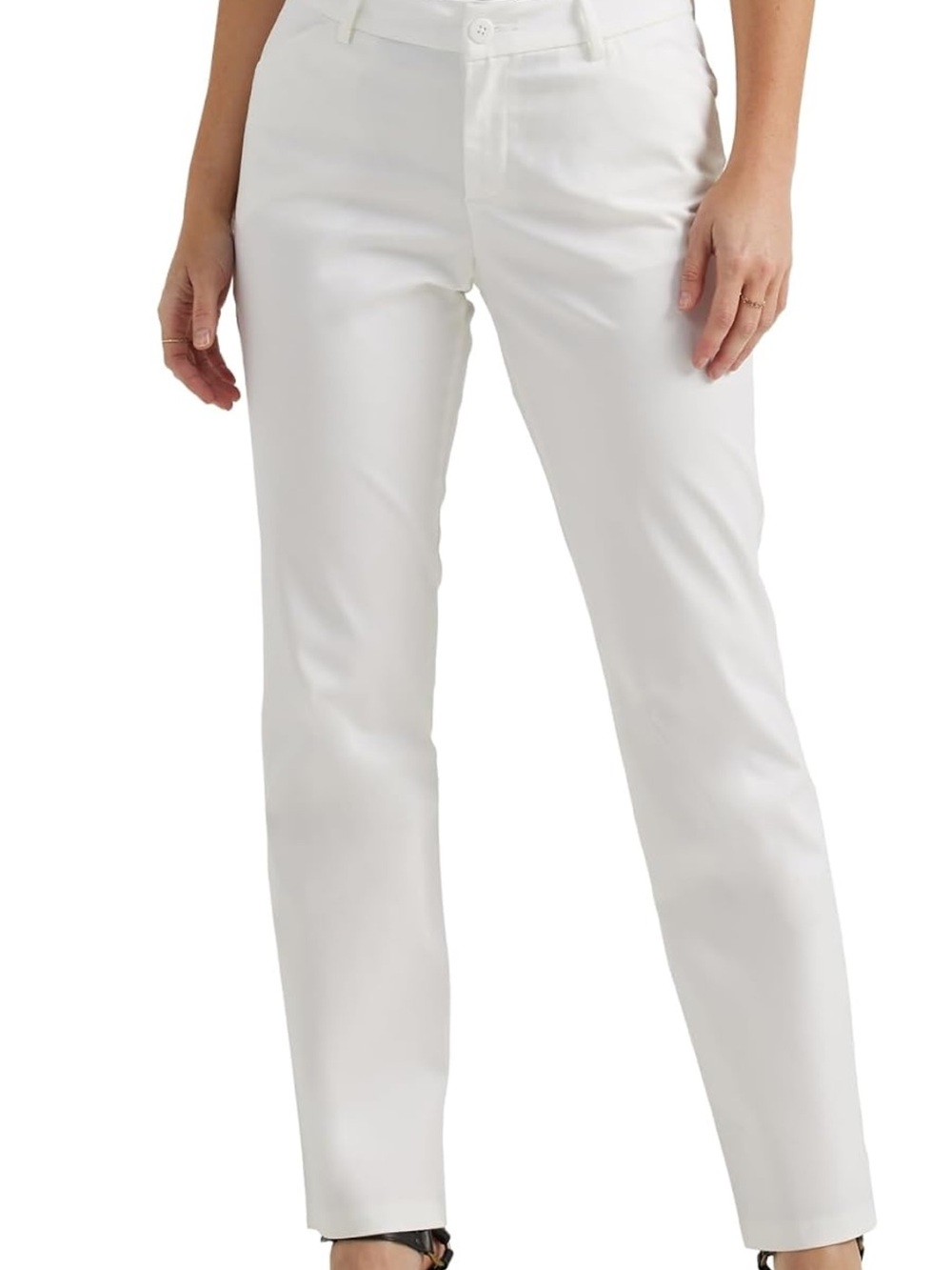 Lee Women’s White Straight-Leg Jeans-
